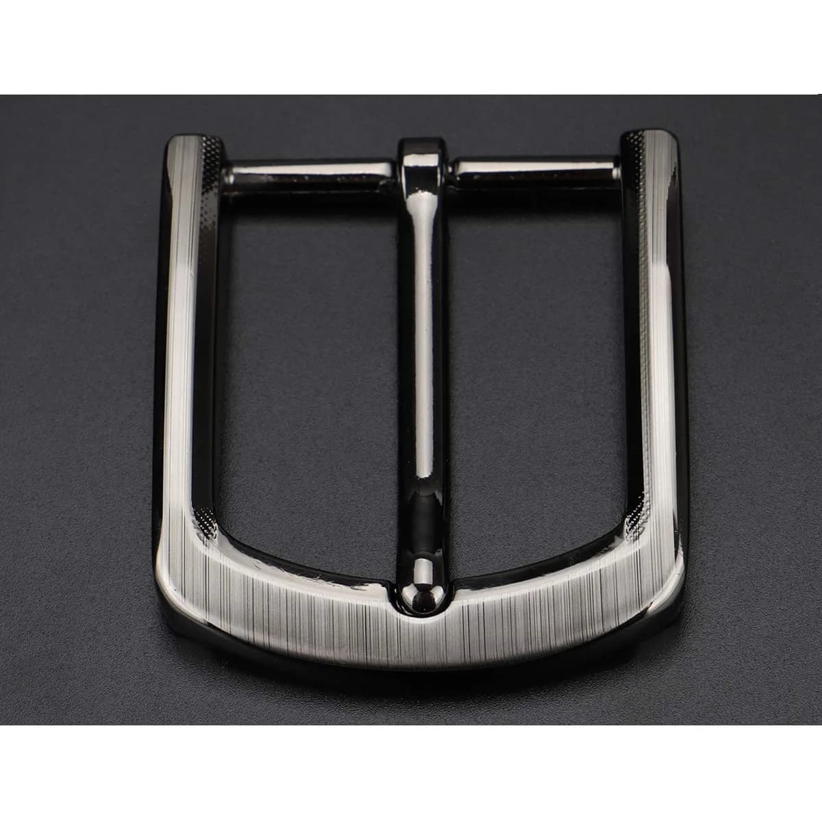 McFanBe Single Prong Square Belt Buckle Replacement 1.5 Inches (38 mm) | Polished Grey Metal - view 5