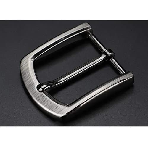 McFanBe Single Prong Square Belt Buckle Replacement 1.5 Inches (38 mm) | Polished Grey Metal thumbnail 6
