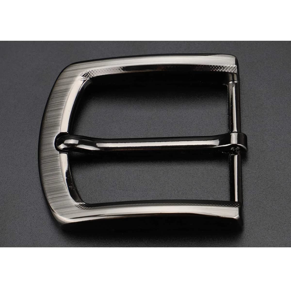 McFanBe Single Prong Square Belt Buckle Replacement 1.5 Inches (38 mm) | Polished Grey Metal - view 7