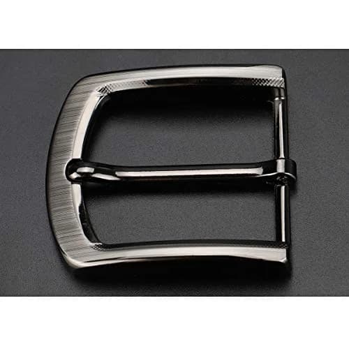 McFanBe Single Prong Square Belt Buckle Replacement 1.5 Inches (38 mm) | Polished Grey Metal thumbnail 7