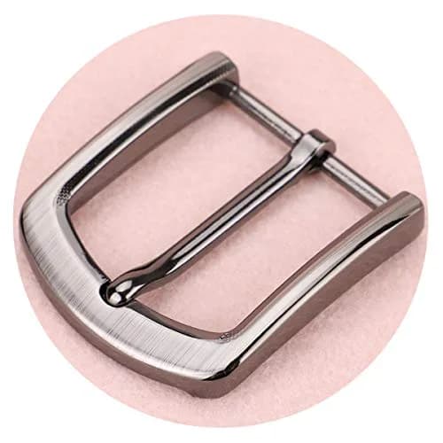 McFanBe Single Prong Square Belt Buckle Replacement 1.5 Inches (38 mm) | Polished Grey Metal thumbnail 3