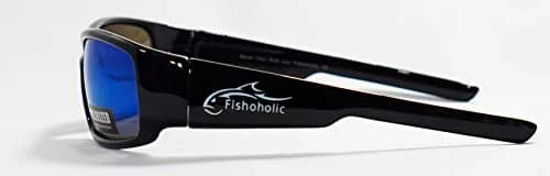 Fishoholic Polarized Fishing Sunglasses Blue Mirror Lens 120mm Arm | UV400 Protection thumbnail 4
