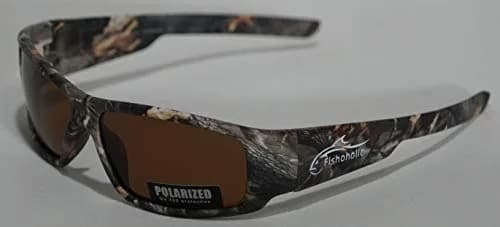 Fishoholic Polarized Fishing Sunglasses Camo Frame Amber Lens 59mm (2.375" Lens Width) | UV400 Protection thumbnail 5