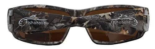 Fishoholic Polarized Fishing Sunglasses Camo Frame Amber Lens 59mm (2.375" Lens Width) | UV400 Protection thumbnail 4
