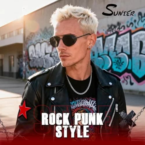 Sunier Round Polarized Steampunk Sunglasses Men Women Side Shield Goggles | 52mm Lens Width thumbnail 2