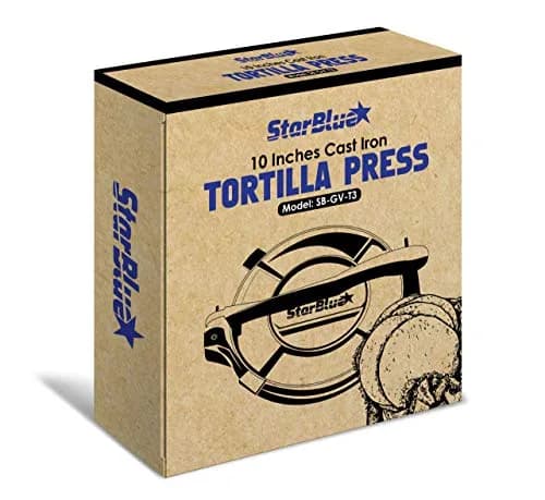 StarBlue 10 Inch Cast Iron Tortilla Press | 2.27 kg (5 lb) with 100 Oil Papers thumbnail 8