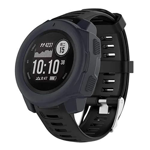 LICHIFIT Soft Silicone Protector Case for Garmin Instinct Smart Watch | Navy Blue thumbnail 2
