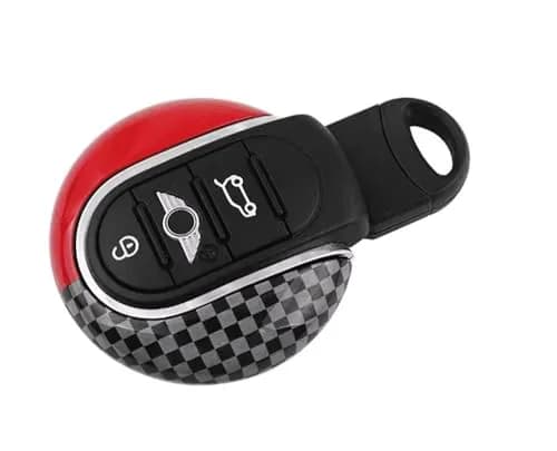 iJDMTOY JCW Style Red Key Cap Shell for MINI Cooper F55/F56/F57/F54/F60 Smart Key Fob | Direct Fit ABS Plastic thumbnail 4