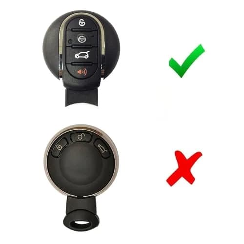 iJDMTOY JCW Style Red Key Cap Shell for MINI Cooper F55/F56/F57/F54/F60 Smart Key Fob | Direct Fit ABS Plastic thumbnail 2