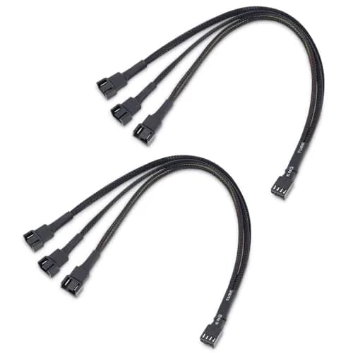 Cable Matters 2-Pack 3 Way 4-Pin PWM Fan Splitter Cable 12 inches | Expand PC Cooling thumbnail 1