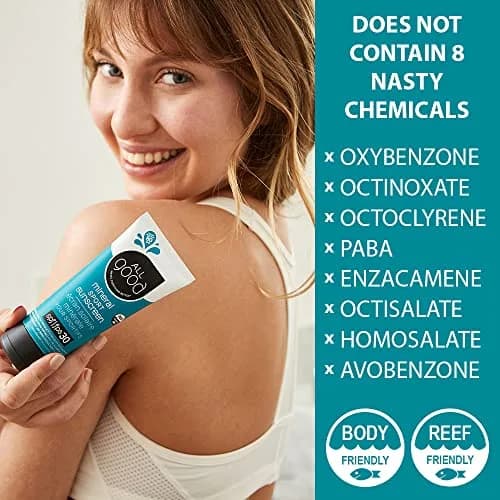 All Good Sport Mineral Sunscreen Lotion - Coral Reef Friendly, Water & Sweat Resistant, Face & Body, UVA/UVB Broad Spectrum SPF 30+ (3 oz) (3-Pack) thumbnail 2