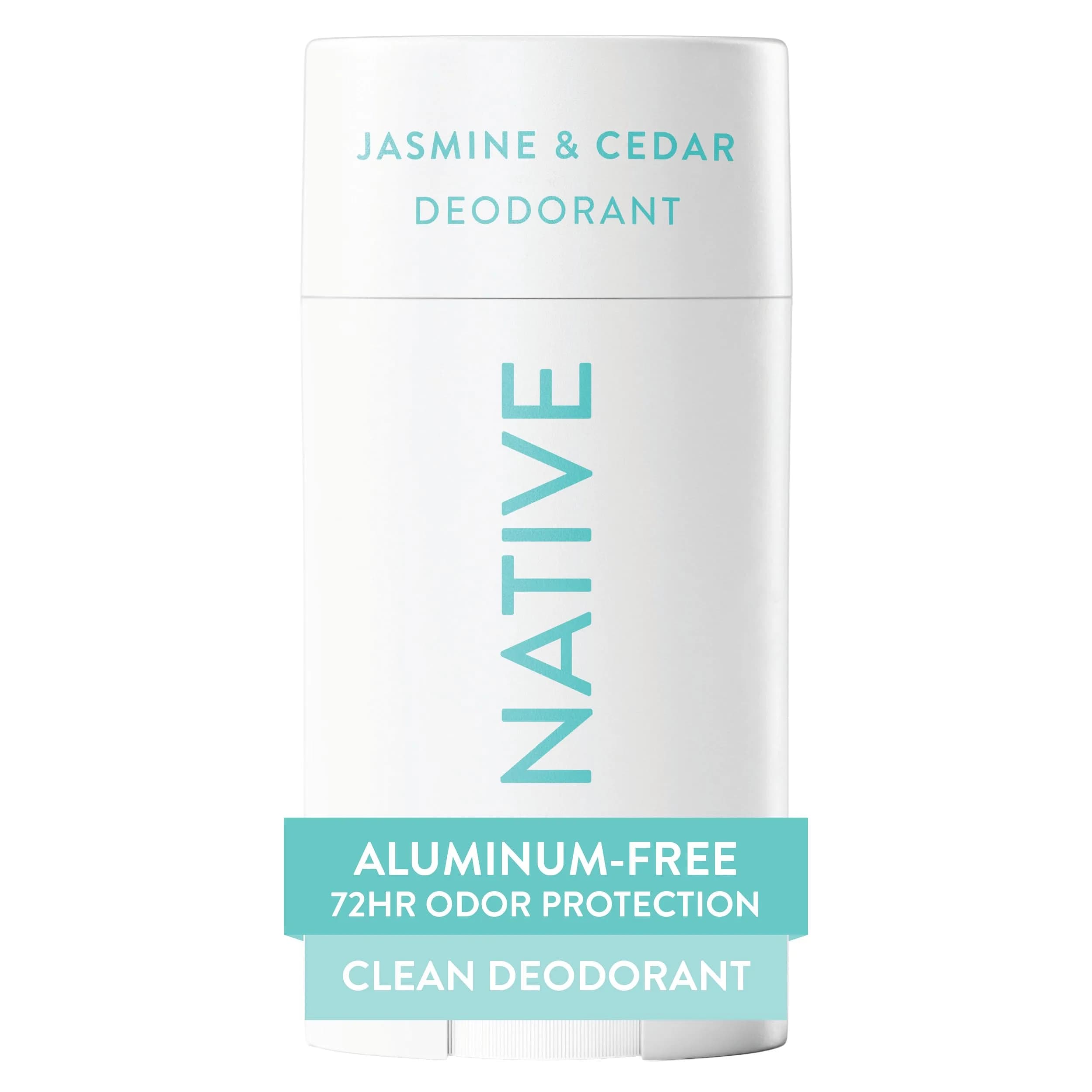 Native Jasmine & Cedar Natural Deodorant Stick 77g (2.65oz) | 72-Hour Odor Control