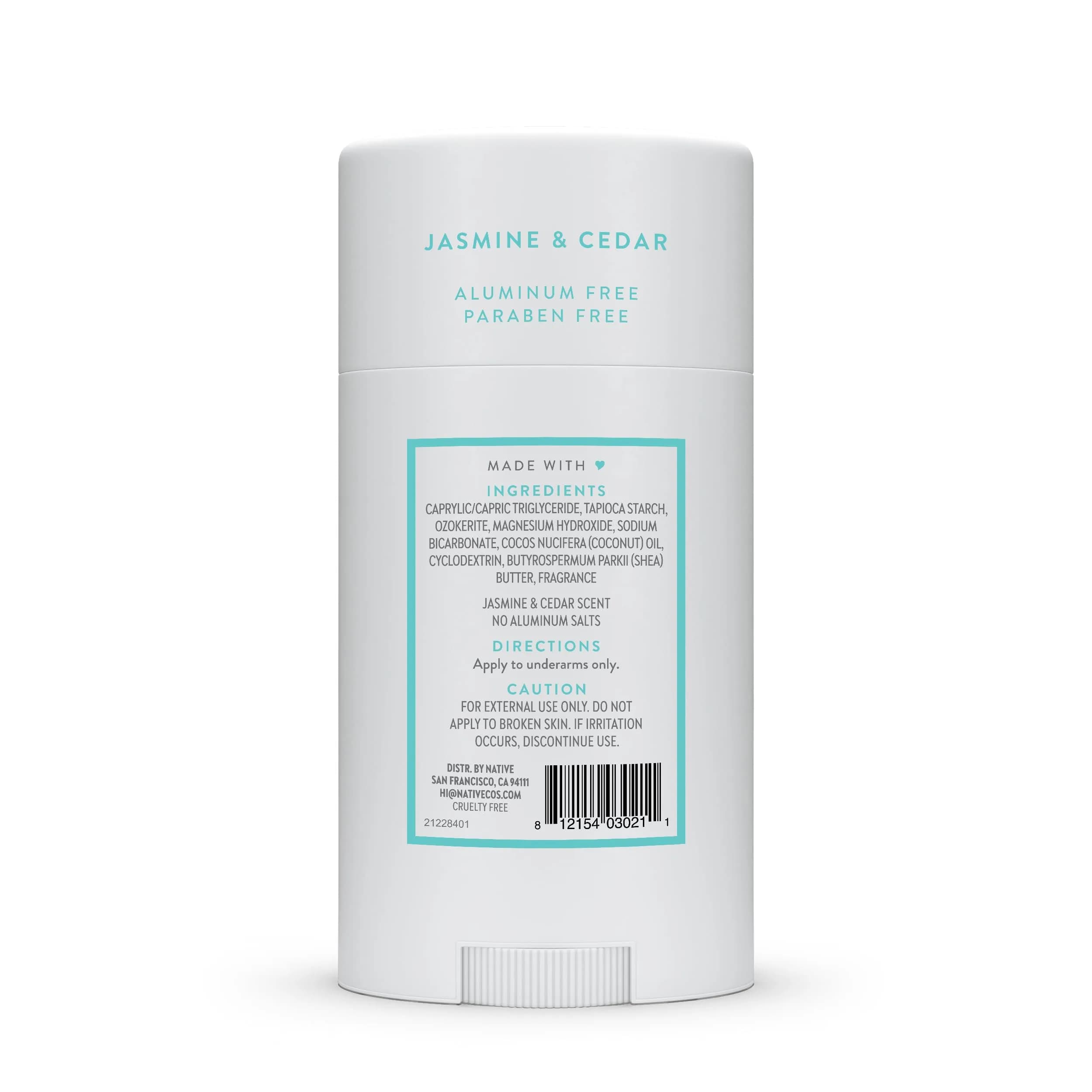 Native Jasmine & Cedar Natural Deodorant Stick 77g (2.65oz) | 72-Hour Odor Control - view 9