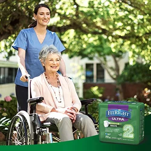 FitRight Stretch Adult Incontinence Briefs with Tabs, Ultra Absorbent, Size 2 | Heavy Absorbency for Incontinence (70-70 inches) thumbnail 8