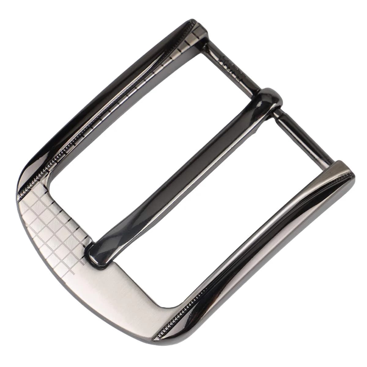 McFanBe Single Prong Square Belt Buckle | 38-40 mm (1.5 in) Grey Alloy Replacement Buckle - main product image
