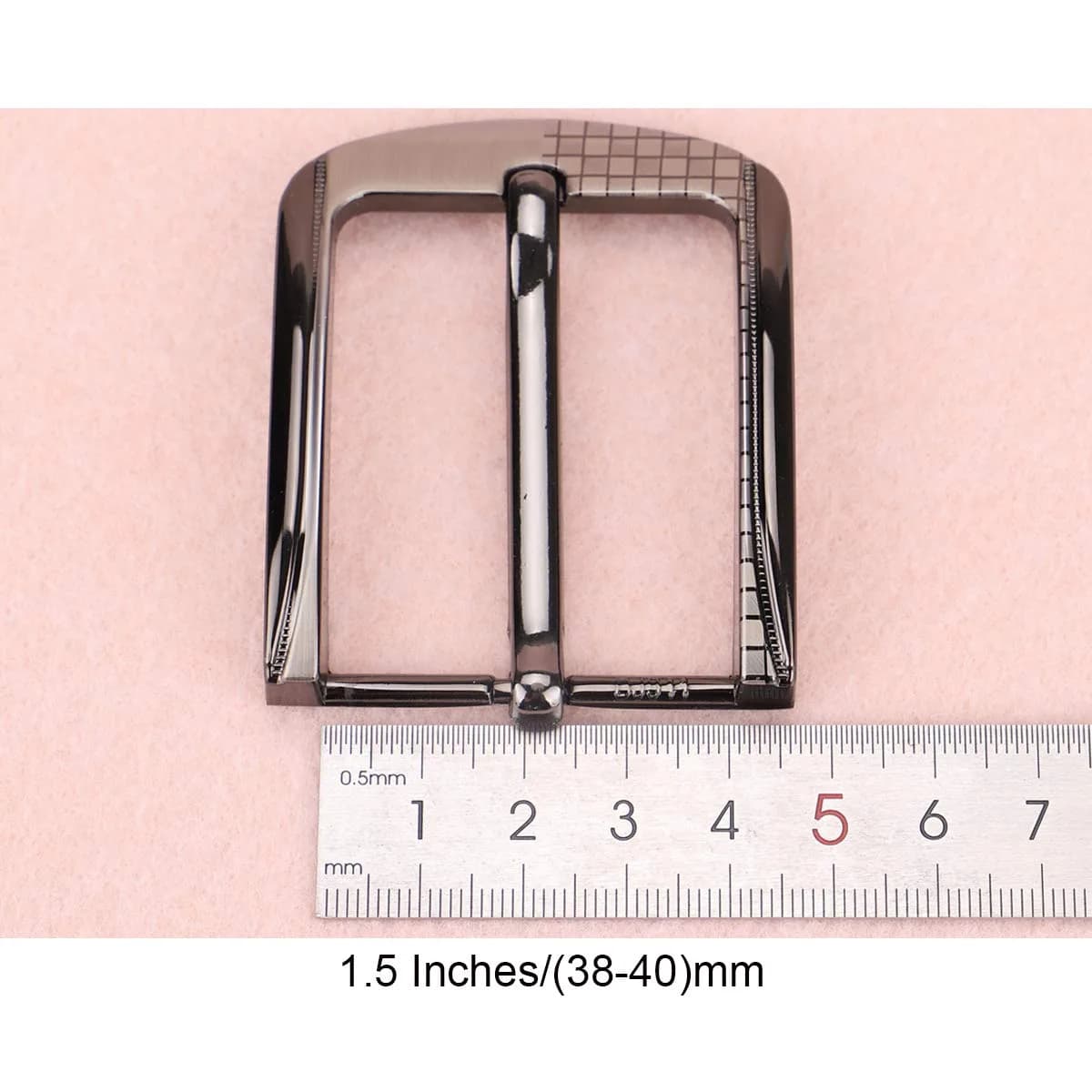 McFanBe Single Prong Square Belt Buckle | 38-40 mm (1.5 in) Grey Alloy Replacement Buckle - view 5