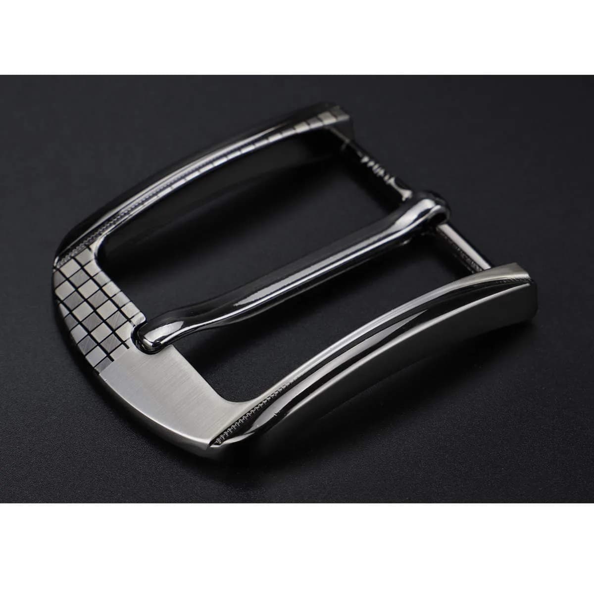 McFanBe Single Prong Square Belt Buckle | 38-40 mm (1.5 in) Grey Alloy Replacement Buckle - view 6