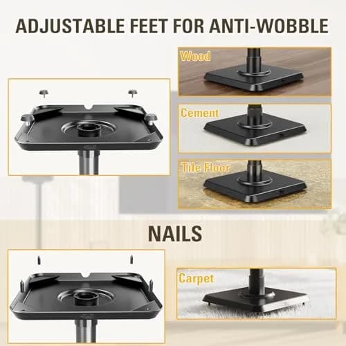 Mounting Dream Height Adjustable Speaker Stands for Bookshelf Speakers | 102cm (40") Max Height, 5kg (11lb) Capacity, Set of 2 thumbnail 5