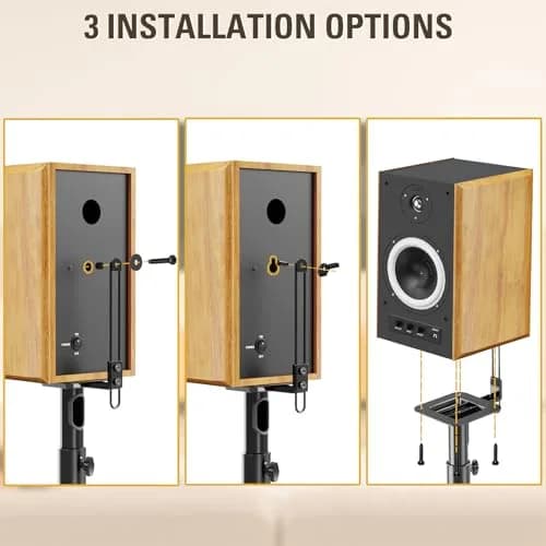 Mounting Dream Height Adjustable Speaker Stands for Bookshelf Speakers | 102cm (40") Max Height, 5kg (11lb) Capacity, Set of 2 thumbnail 6