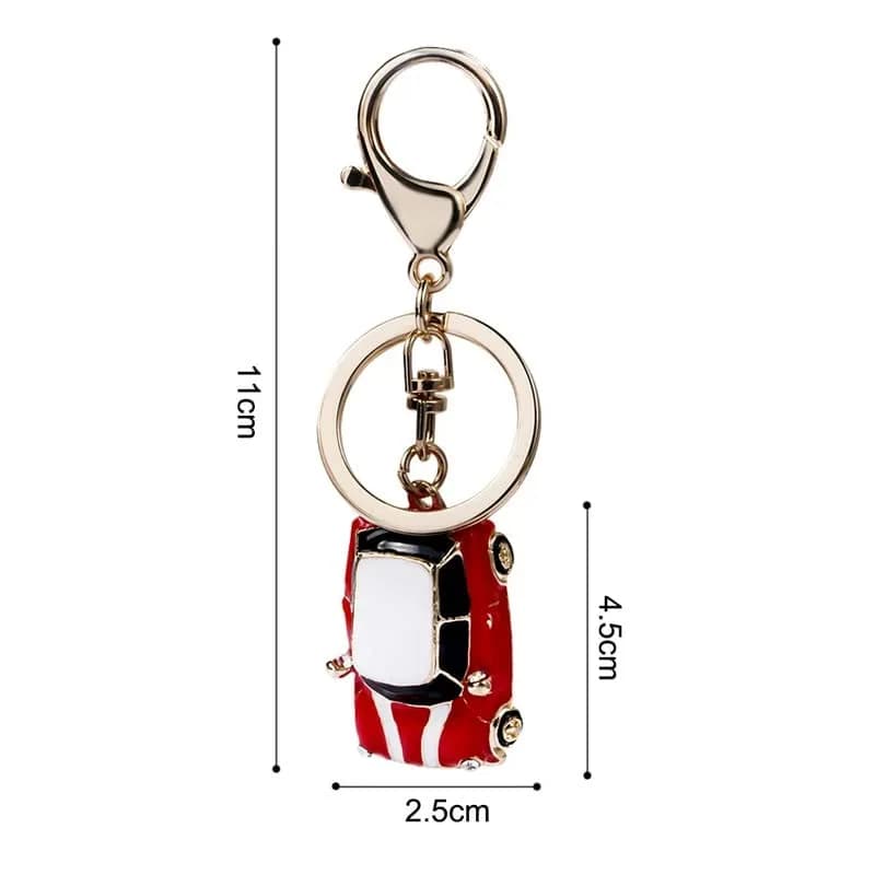 RK Gifts Mini Style Car Keychain Keyfob Gift Rhinestone White | Light & Elegant thumbnail 3