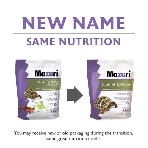 Mazuri Juvenile Tortoise Food 227 g (8 oz) | High Fiber, Low Starch Formula for Baby Tortoises thumbnail 2