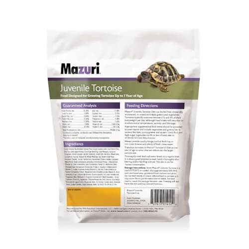Mazuri Juvenile Tortoise Food 227 g (8 oz) | High Fiber, Low Starch Formula for Baby Tortoises thumbnail 3
