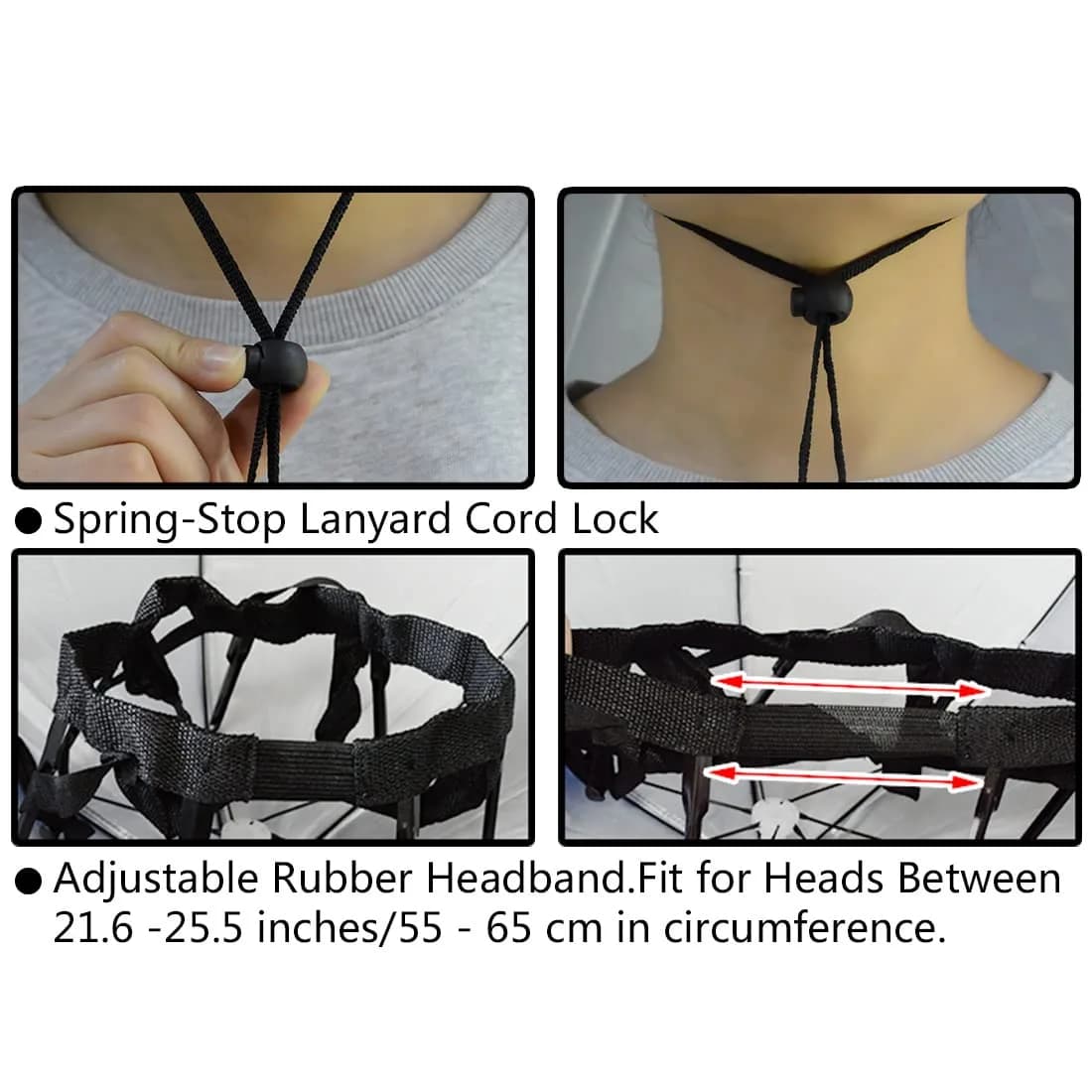 NEW-Vi Umbrella Hat Silver 65 cm (25.1 inches) | Hands-Free Sunshade for Outdoor Activities - view 6