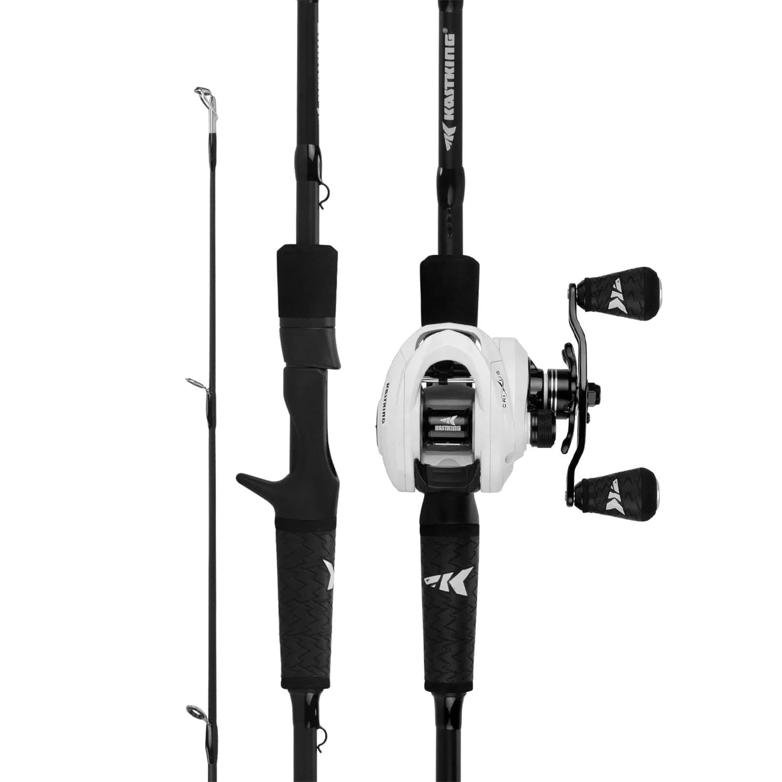 KastKing Crixus Baitcaster Combo Right-Hand 6'6" MH Rod 198cm (6'6") 17lb Line — Cast: Right-Hand Reel, 6'6" MH Rod