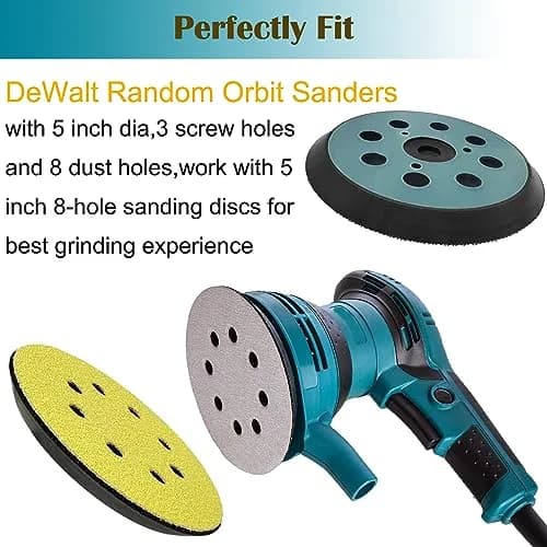 SINYUM 5 Inch Dia 8 Hole Hook and Loop Sanding Pad | Compatible with Makita & Hitachi Sanders thumbnail 4