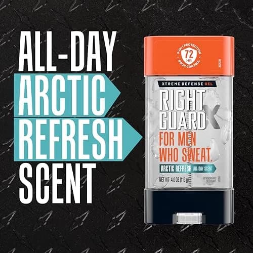 Right Guard Xtreme Defense Antiperspirant Deodorant Gel, Arctic Refresh Scent, 4 oz (Pack of 4) | 72-Hour Odor Control & Sweat Protection thumbnail 5