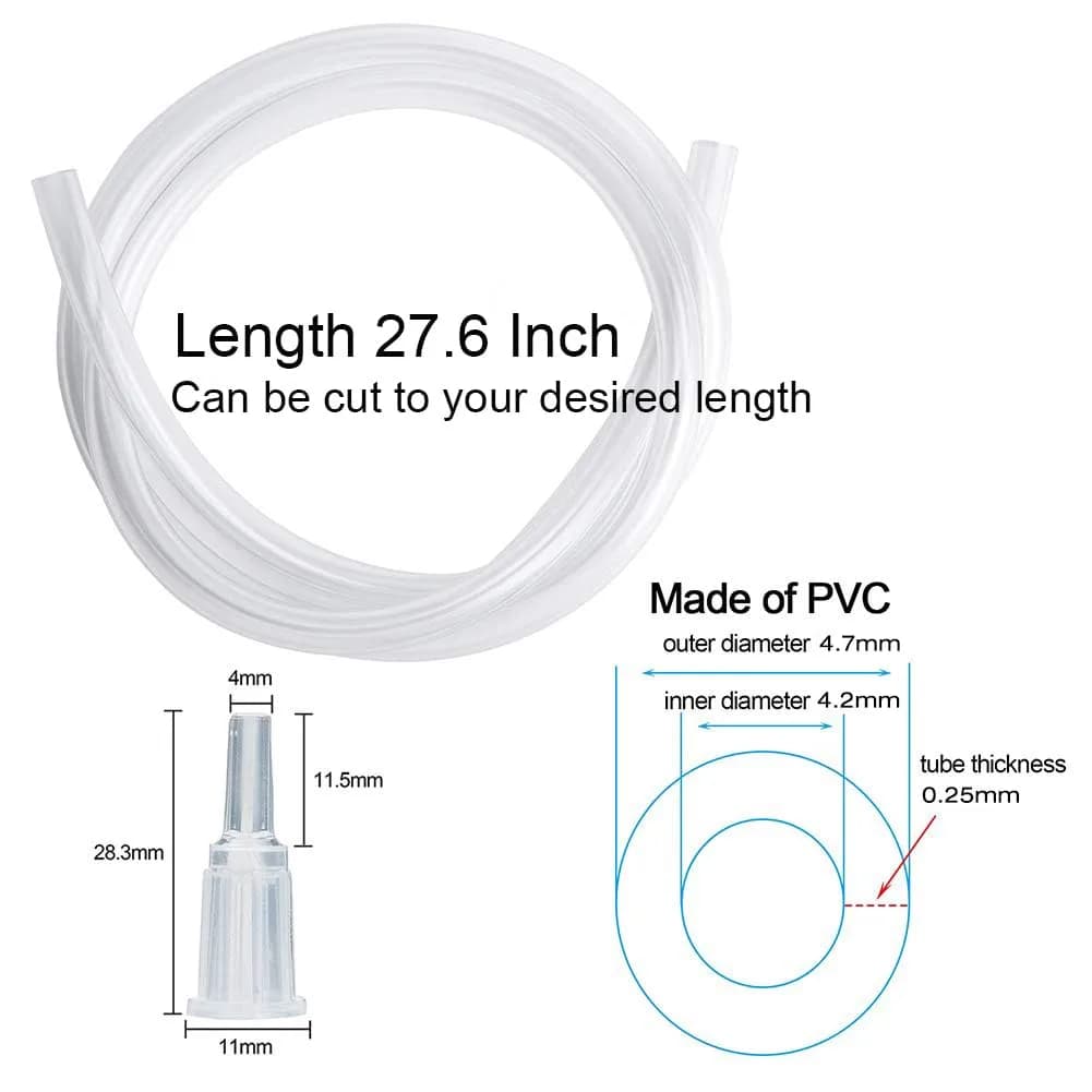 A AKRAF 150ml Syringe with 27.6 Inch Tube and Blunt Needle 14G 1.5” | Large Plastic Syringe for Scientific Labs, Nutrient Measuring, Watering, Refilling - view 7