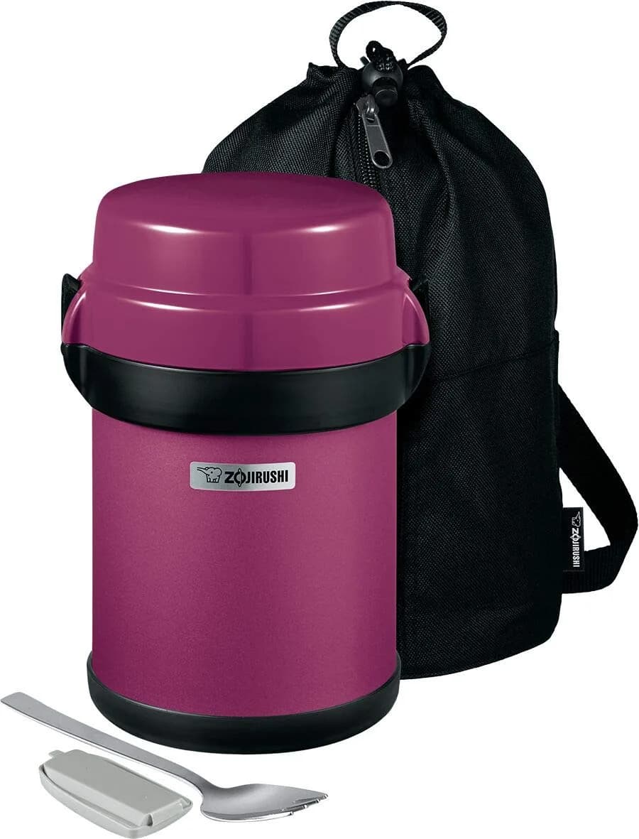 Zojirushi Mr. Bento Stainless Lunch Jar 41 Oz Plum | Vacuum Insulated Food Storage — Plum
