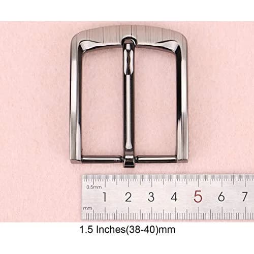 McFanBe Grey Single Prong Square Belt Buckle 3.8cm (1.5 Inches) | Replacement Buckle for Men & Women thumbnail 5