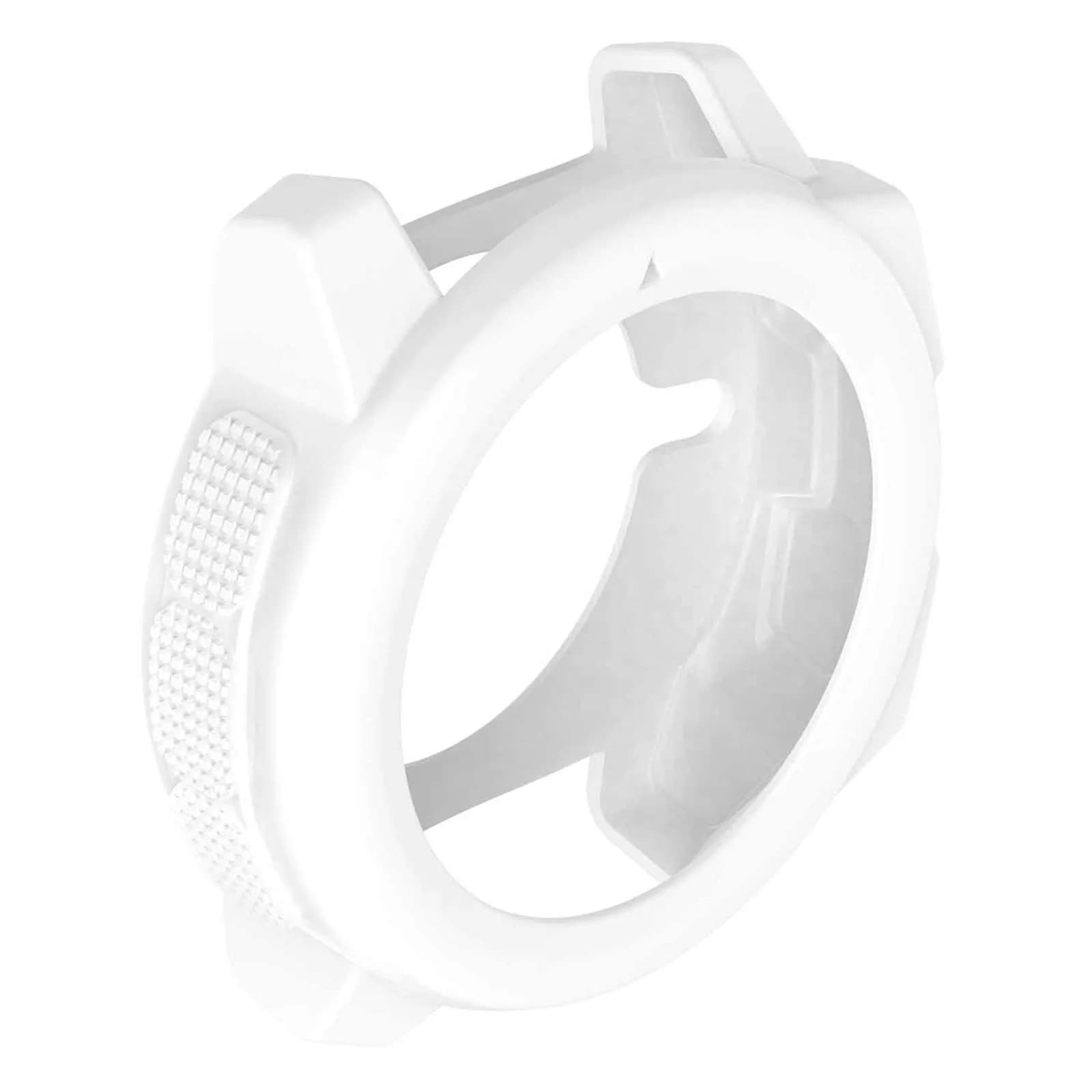 LICHIFIT Soft Silicone Protector Case for Garmin Instinct Smart Watch | Teal — White