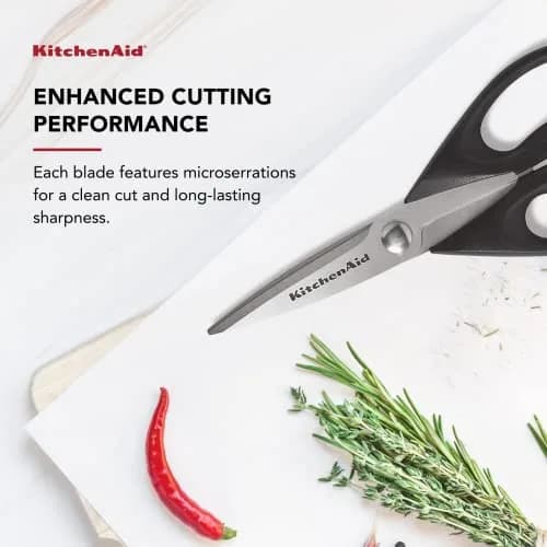 KitchenAid Black Multipurpose Kitchen Shears with Nutcracker & Bottle Opener, 1 Pack thumbnail 4