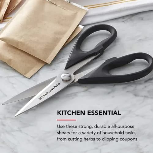 KitchenAid Black Multipurpose Kitchen Shears with Nutcracker & Bottle Opener, 1 Pack thumbnail 2