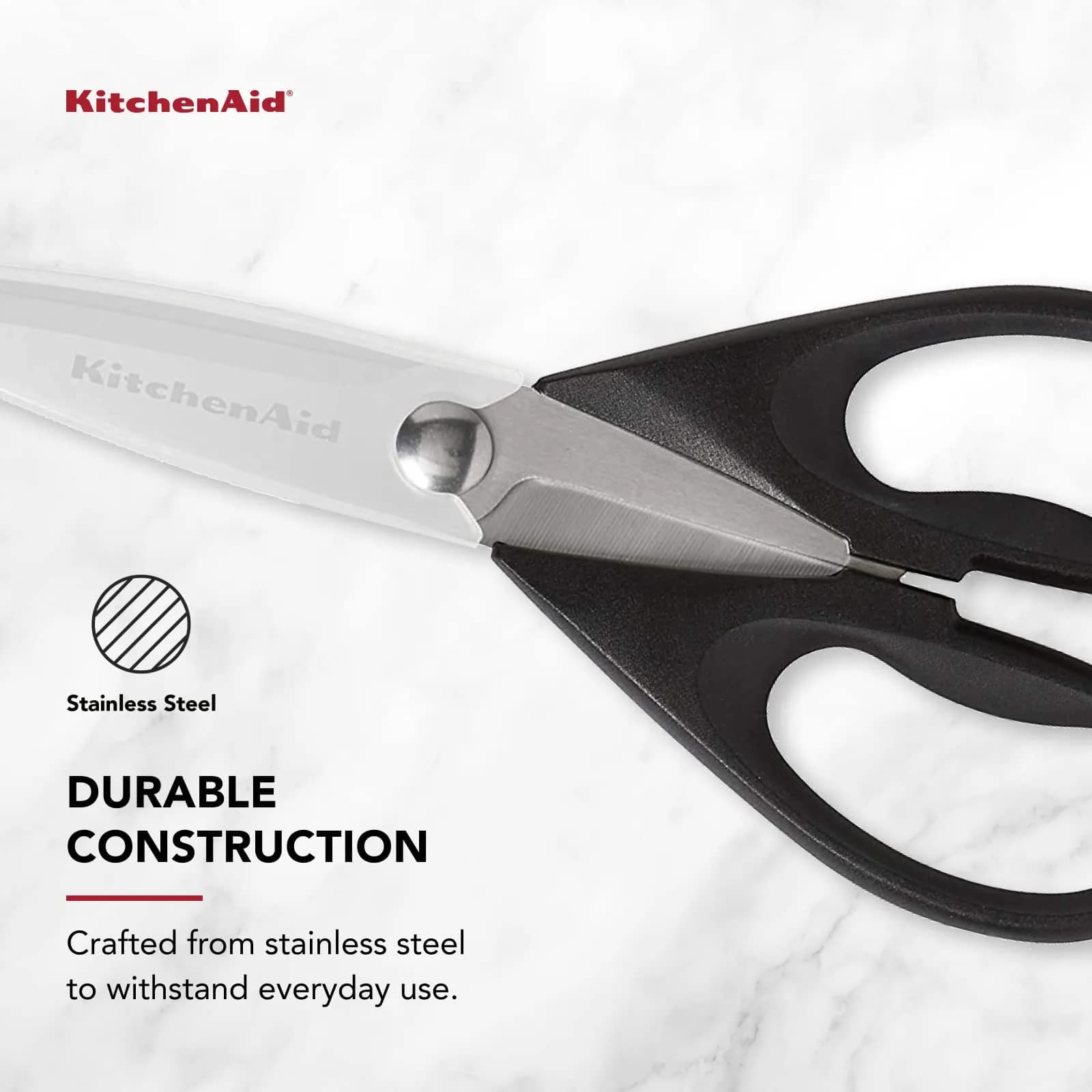 KitchenAid Black Multipurpose Kitchen Shears with Nutcracker & Bottle Opener, 1 Pack - view 3
