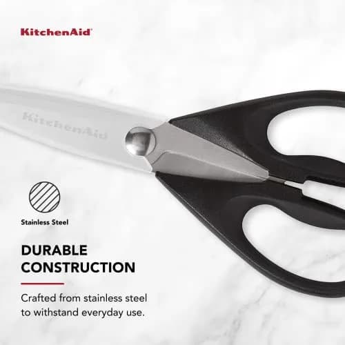 KitchenAid Black Multipurpose Kitchen Shears with Nutcracker & Bottle Opener, 1 Pack thumbnail 3