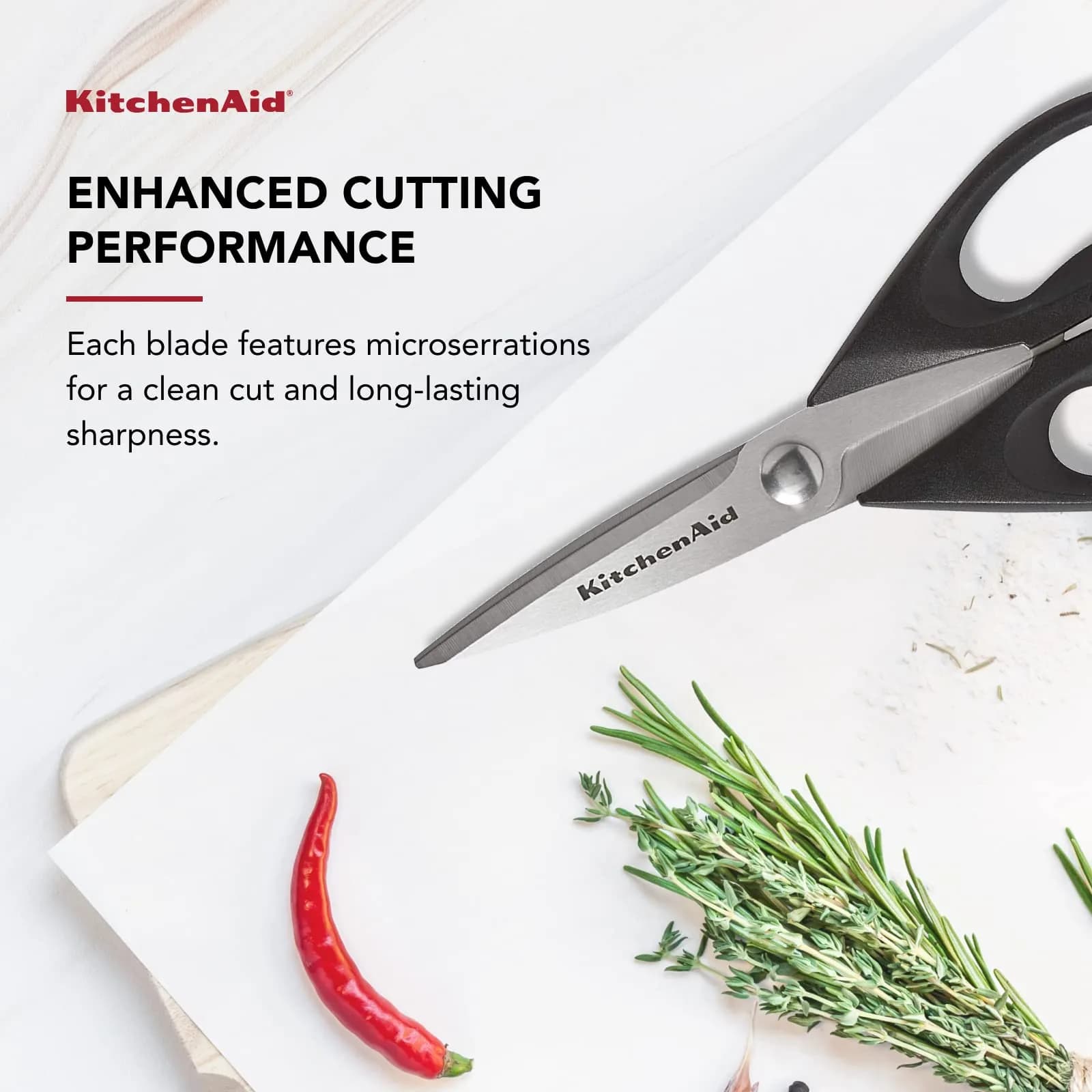 KitchenAid Black Multipurpose Kitchen Shears with Nutcracker & Bottle Opener, 1 Pack - view 4