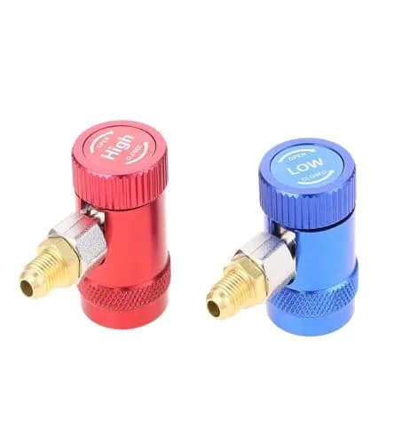 Aupoko R1234yf Quick Coupler, Adjustable High & Low Side Adapter, 17mm/14mm, Brass & Aluminum Alloy, for Automotive AC Systems thumbnail 8