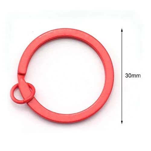 NX Garden 50PCS 30mm Colorful Flat Key Chain Ring Metal Split Keychain for Car & Home Keys Organization thumbnail 2