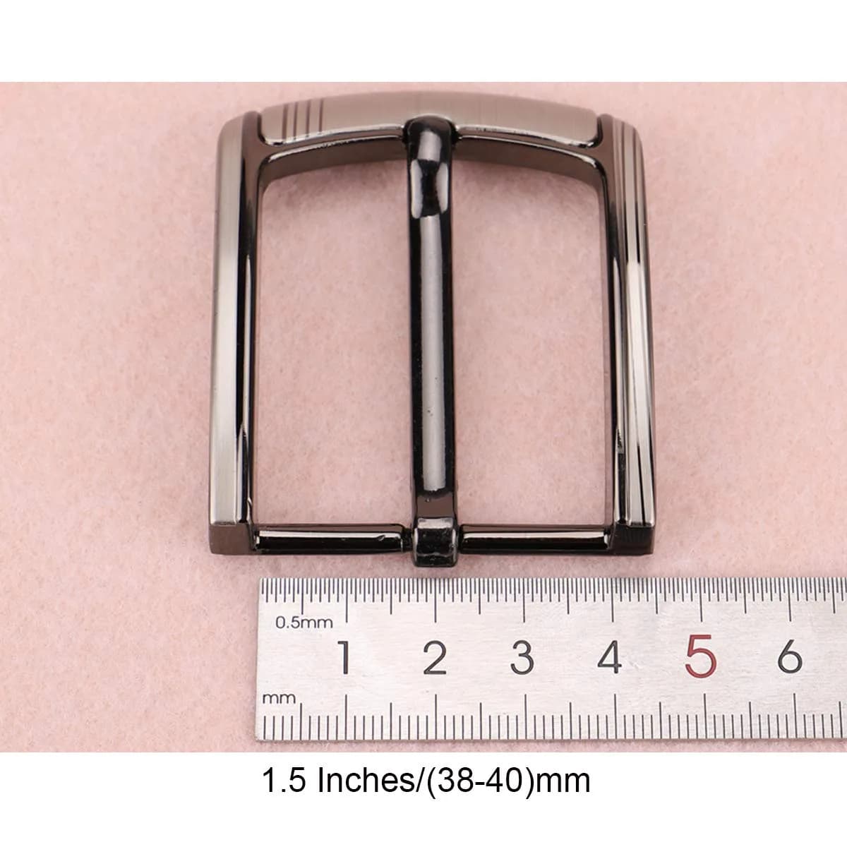 McFanBe 1.5 Inches (38 mm) Belt Buckle Single Prong Square Replacement Buckle for Men Women Belt (Grey15) | Alloy Metal Buckle for 38mm Straps - view 4