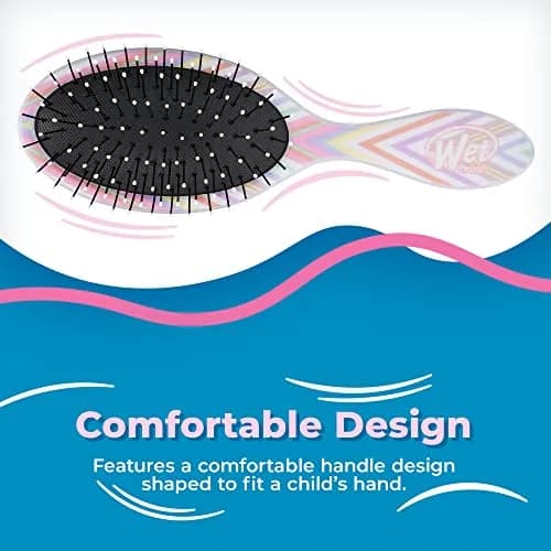Wet Brush Kids Detangler Hair Brush - Chevron - Midi Detangling Brush with Ultra-Soft IntelliFlex Bristles for All Hair Types thumbnail 6