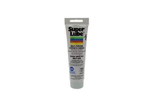 Super Lube Multi-Purpose Synthetic Grease with Syncolon - High Temperature, Water & Corrosion Resistant Grease - Workshop & Industrial Use - Food Grade - Translucent White - 3 oz (85g) Tube - Pack of 2 - main product image