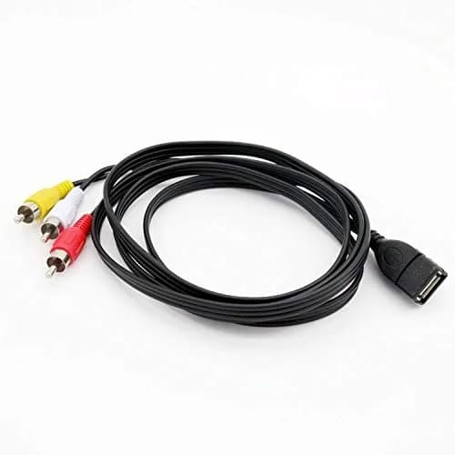 ANRANK UR20315AK USB Female to 3 RCA AV Cable 1.5m (4.9ft) | Connects AV Equipment to HDTVs thumbnail 5