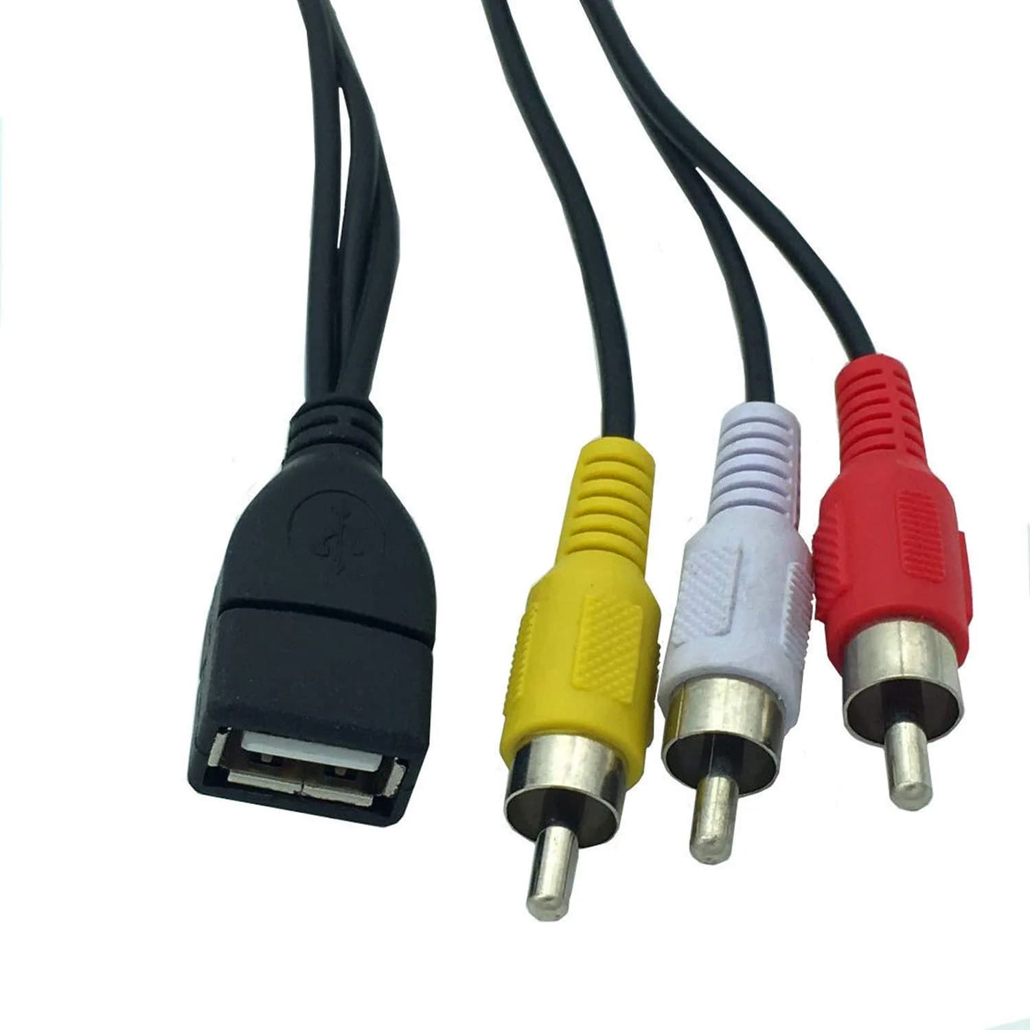 ANRANK UR20315AK USB Female to 3 RCA AV Cable 1.5m (4.9ft) | Connects AV Equipment to HDTVs - view 2