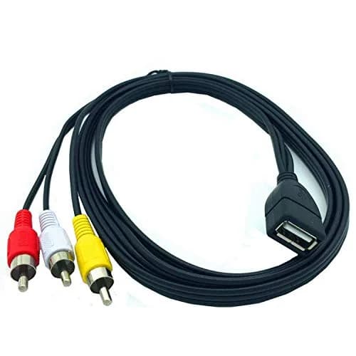 ANRANK UR20315AK USB Female to 3 RCA AV Cable 1.5m (4.9ft) | Connects AV Equipment to HDTVs thumbnail 3