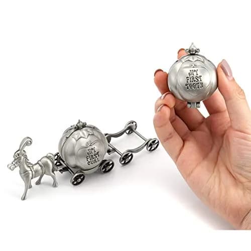 Mogoko Silver Storage Box for Baby Teeth & Curl Keepsakes | Child Memory Box, 5.1"L x 1.5"W x 2.1"H thumbnail 4