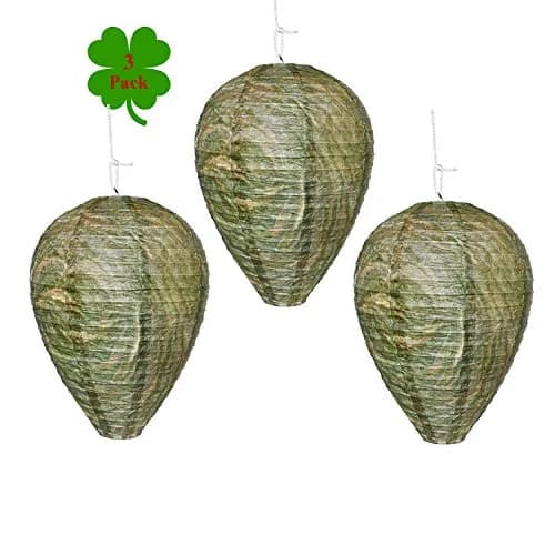 Ven-Trap Wasp Nest Decoy 3 Pack | Safe Fake Wasp Deterrent for Yard & Patio thumbnail 1