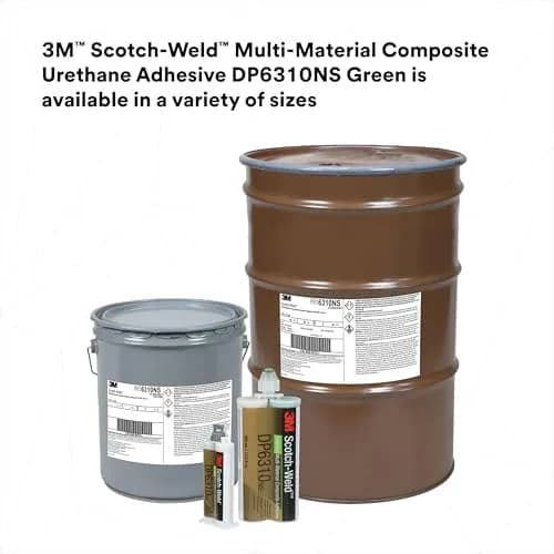 3M Scotch-Weld Multi-Material Composite Urethane Adhesive DP6310NS, Green 48.5ml (1.6 Fl Oz) | Non-Sag Two-Part Urethane for Industrial Bonding thumbnail 9